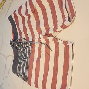 American flag swim trunks